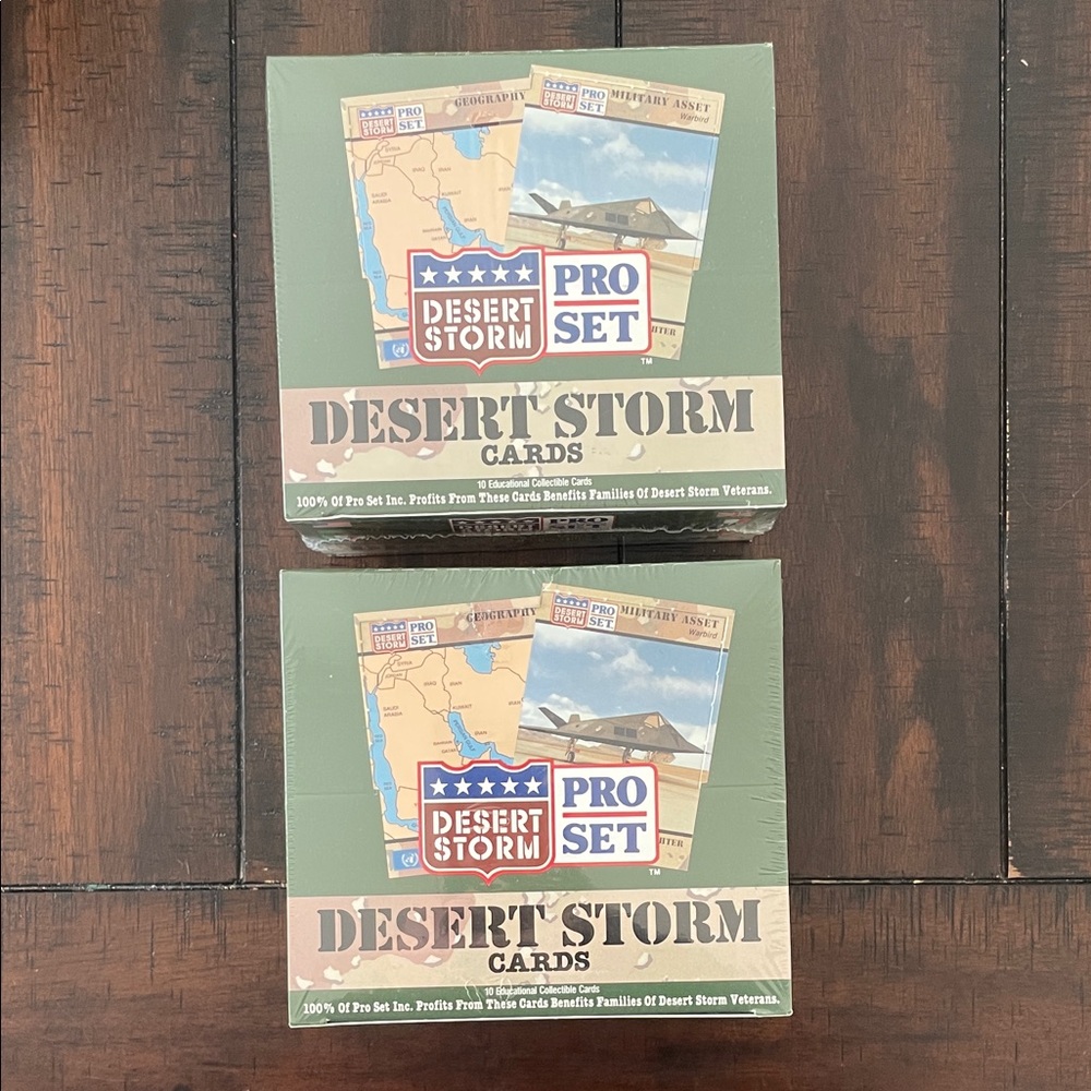 2 pack. Desert Storm Trading Cards Set